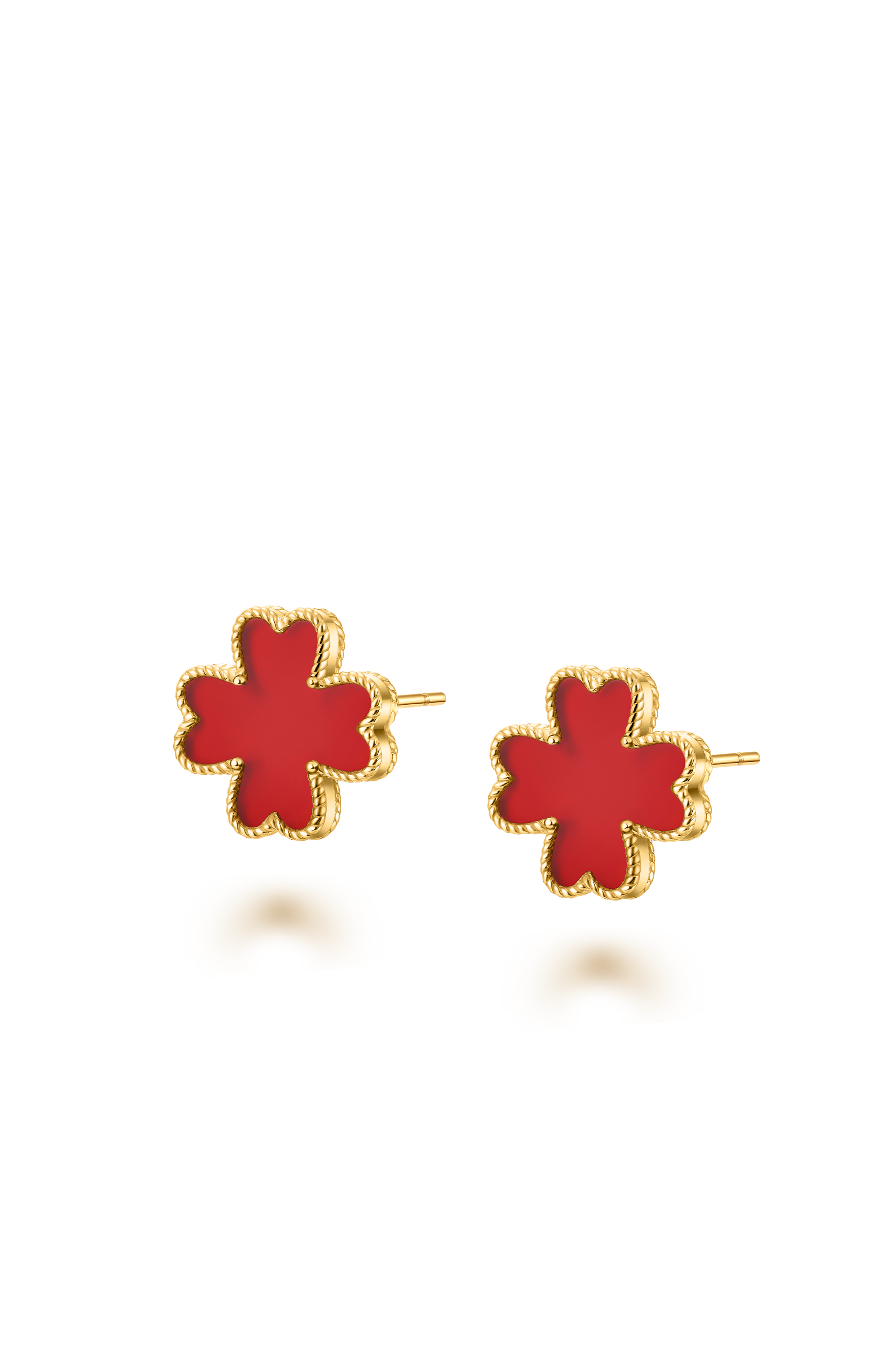 臻心系列 迷你红玉髓耳钉 11ZE01650GA